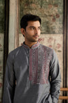 Grey Embroidered Kurta & Pants