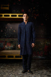 Blue Embroidered Kurta With Pants