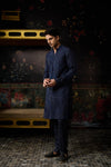 Blue Embroidered Kurta With Pants