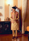 Multicolored Banarasi Jamawar Men's Jacket Set