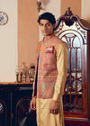 Multicolored Banarasi Jamawar Men's Jacket Set