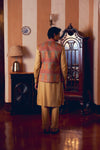 Multicolored Banarasi Jamawar Men's Jacket Set