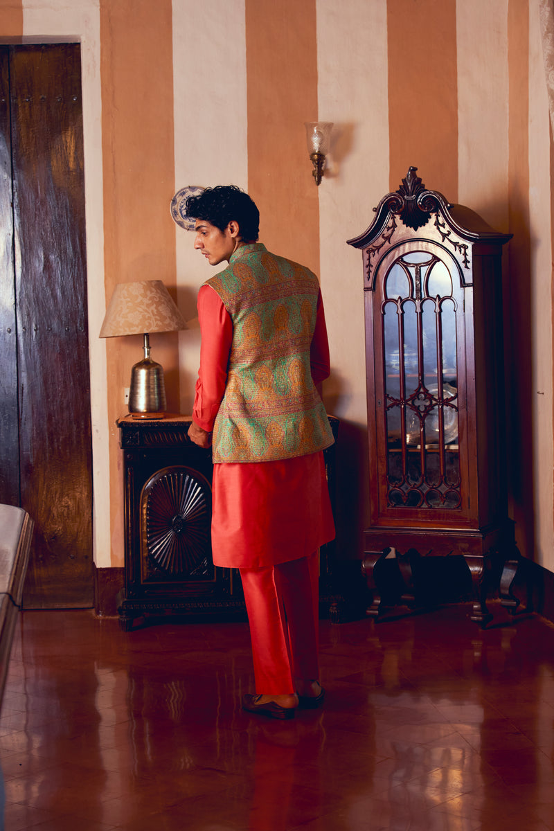 Banarasi Jamawar4 Men's Jacket Set