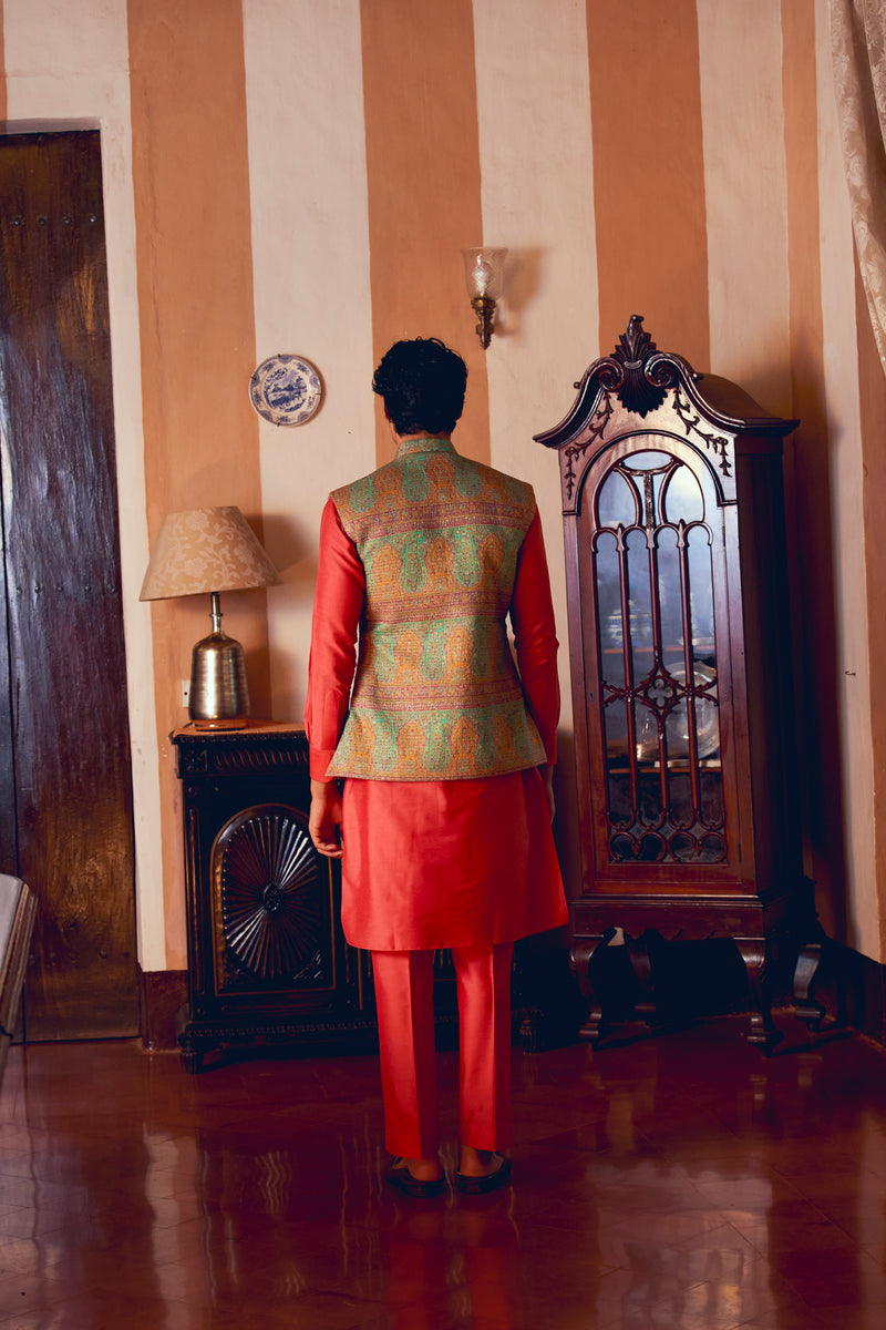 Banarasi Jamawar4 Men's Jacket Set