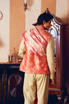 Coral Jacquard Banarasi Men's Jacket Set