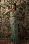 Dusky Turquoise Saree