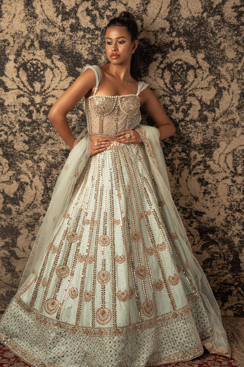 Mint Green Lehenga Set