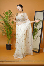 Off white saree set