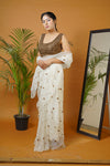 Off white saree set