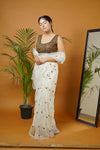 Off white saree set