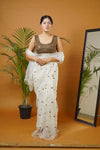 Off white saree set