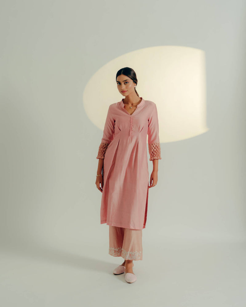 Kurta & pants- Chanderi silk-Dupatta- Organza