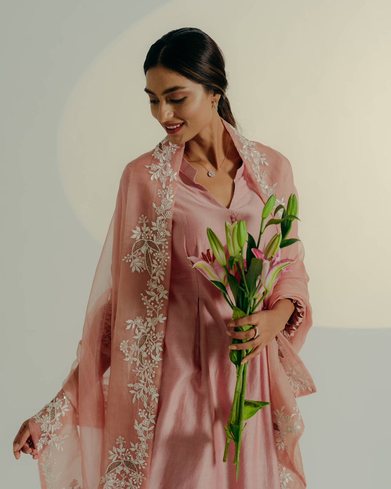 Kurta & pants- Chanderi silk-Dupatta- Organza