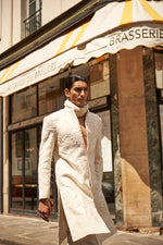 White Monotone Sherwani