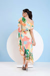 TROPICAL CRUSH PRINTED ONE SHOULDER DRESS