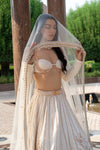 Pearl-fection White Trail Lehenga set