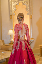 Rubeus Red lehenga set