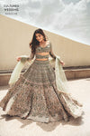 Emerald green bridal lehenga