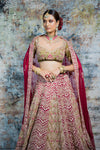 Plum bridal lehenga