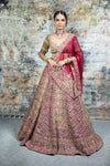 Plum bridal lehenga