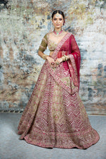 Plum bridal lehenga