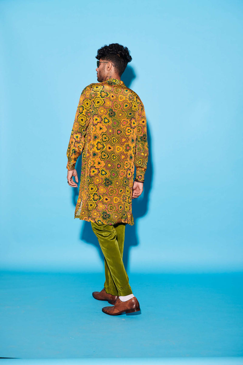 YELLOW  MENS KURTA