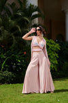 PINK FLOWER GEORGETTE-PINK