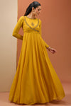 Mustard Anarkali Set