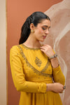 Mustard Anarkali Set