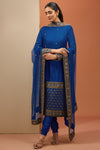 Blue Straight Kurta Set