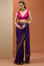 Deep Purple Saree Set