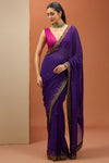 Deep Purple Saree Set