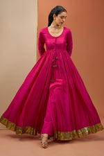 Hot Pink Lampi Anarkali Set