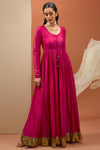 Hot Pink Lampi Anarkali Set