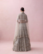 GREY ZOYA LEHENGA SET WITH 3D EMBROIDERY&nbsp;