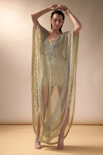 Crystal embellished Caftan (Lime)