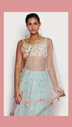 FAVORITE JADE - JADE GREEN AND IVORY EMBELLISHED FULL LEHENGA SET