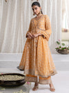 Orange Ghoomar Anarkali Kurta with Ghoomar Pants