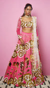 GARDENS OF BABYLON - PINK & IVORY EMBELLISHED FULL LEHENGA SET