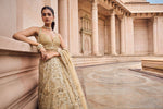 GOLD TULLE LEHENGA CHOLI SET