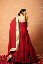 Deep Red Modal Gown Set