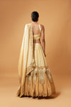 GOLDEN OMBRE LEHENGA WITH INTRICATE EMBROIDERY