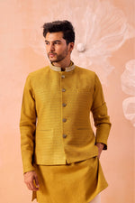 Mustard Quartz Nehru Jacket Set