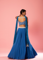 Blue Pearl Work Lehenga