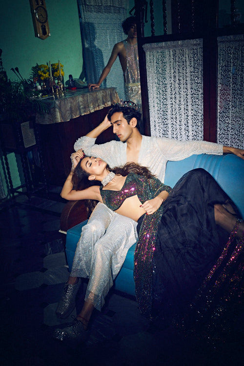 Square Crystal Drape