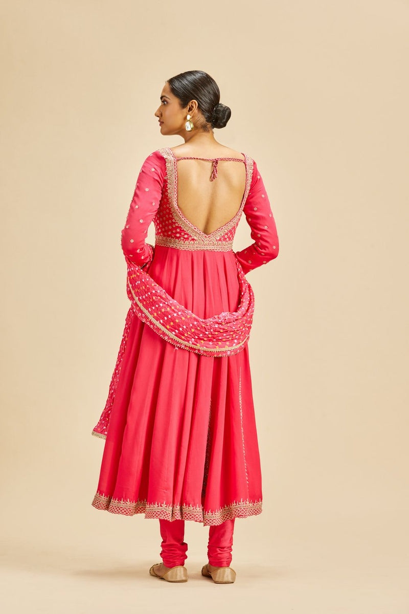 FUCHSIA ANARKALI SET