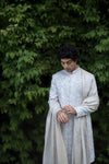 Lilac Grey Rose Sherwani Set