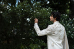 Wisteria White Sherwani Set