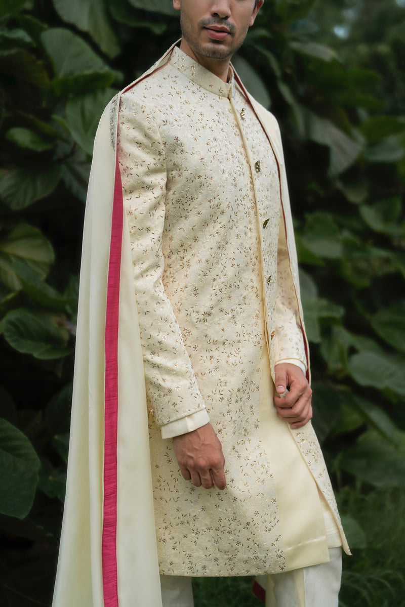 Butter Yellow Sherwani