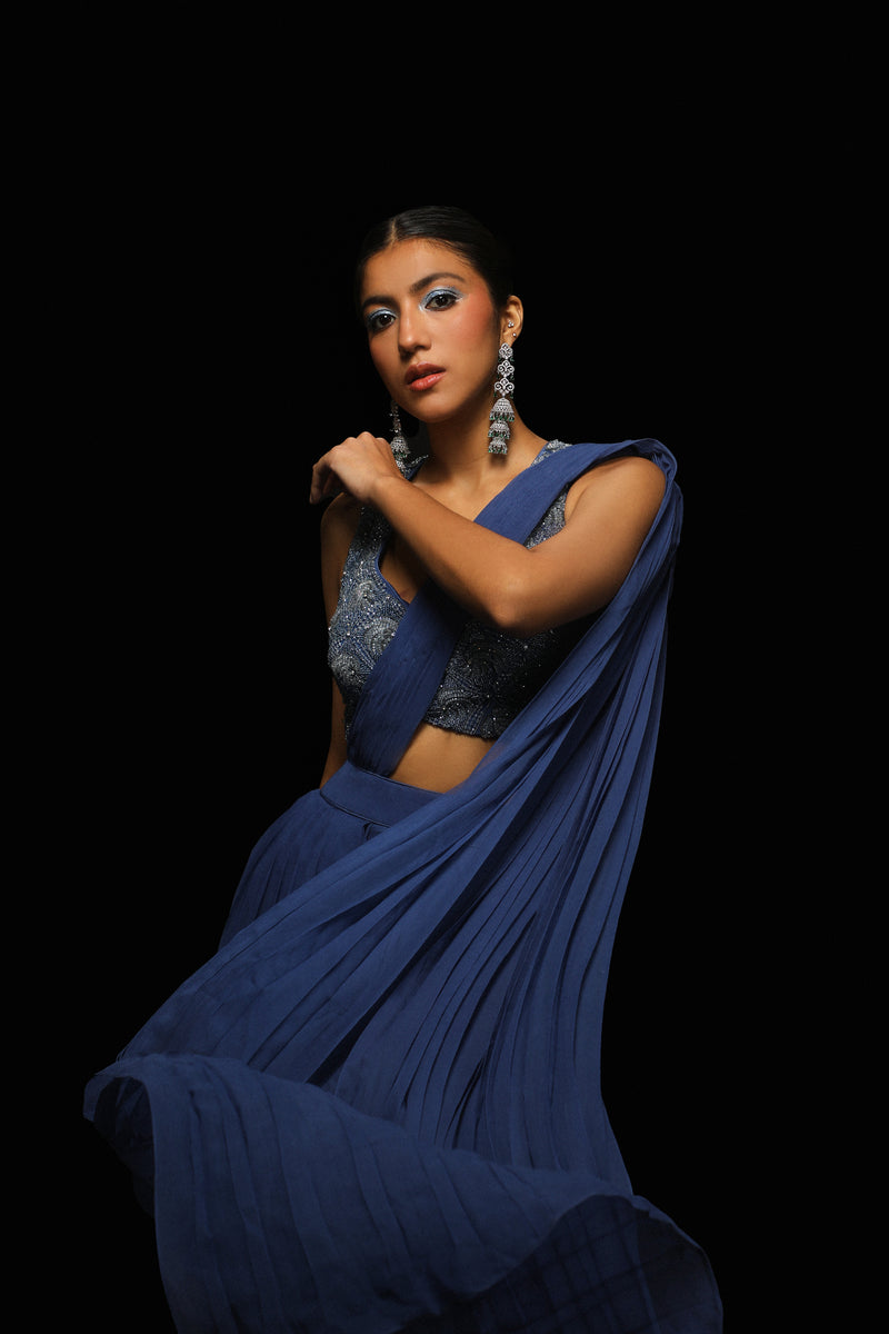 Nocturne Saree